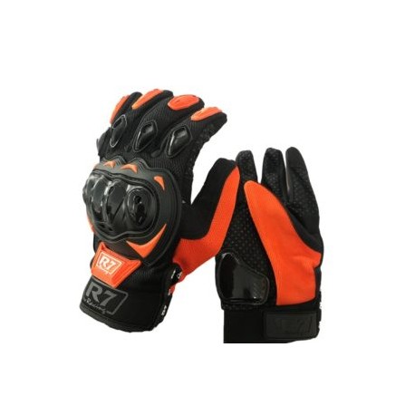 GUANTES R7 RACING NARANJA TALLA “S”
